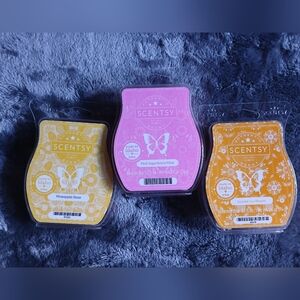 Scentsy Wax Bars Pineapple Rose, Pink Sugarberry Mint and Scarlet Sunflower